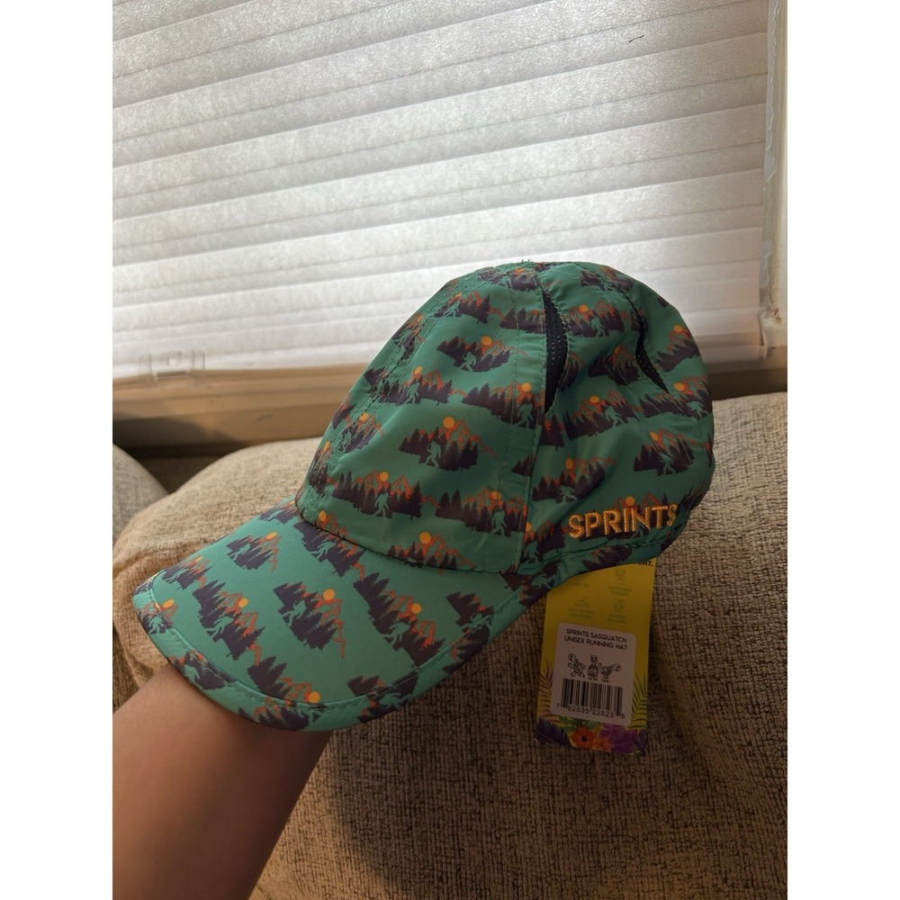 Sprints Bigfoot Outdoor Pattern Hat Teal Running Baseball Cap OSFM